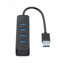 USB Хъб Хъб Orico- TWU3-4A-BK USB3.0 HUB 4 port - Type C input, 0.15m cable