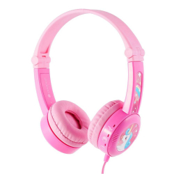 Слушалки BuddyPhones Travel детски слушалки, 3.5 мм, розови