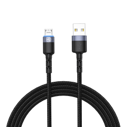 Кабел/адаптер Tellur кабел за данни, USB-А - Micro-USB, LED, 1.2 м, черен