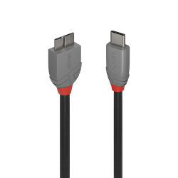 Кабел/адаптер LINDY LNY-36623 :: USB 3.2 кабел, Anthra Line, Type C - Micro-B, M-M, 3м