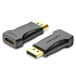 Кабел/адаптер Vention адаптер Adapter DisplayPort M - HDMI F - 4K, Black - HBPB0