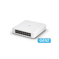 Комутатор/Суич 16-портов гигабитен PoE комутатор Ubiquiti UniFi Switch Lite USW-Lite-16-PoE Gen2