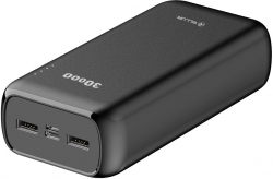 Батерия за смартфон Tellur PBC303, 30000mAh, USB Type-C, USB 2.0, МicroUSB, 2.4 A, Черен