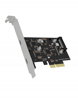 RAID Контролер RAIDSONIC IB-PCI1902-C31 :: PCIe контролер към 2x Type-C USB 3.2 (Gen 2) 