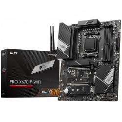 Дънна платка MSI PRO X670-P WIFI, ATX, Socket AM5, 4x DDR5, 3x PCI-E x16 slots, 4x M.2 slots