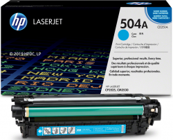 Тонер за лазерен принтер Касета за HP LASER JET CM3530 / CP3525 - /504A/ - Cyan