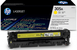 Тонер за лазерен принтер Касета за HP COLOR LASER JET PRO 300 / 400 Color / MFP series - /305A/ - Yellow