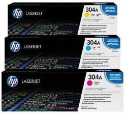 Тонер за лазерен принтер Комплект касети за HP COLOR LASER JET CP2025/CM2320MFP / 304A / 3-color pack