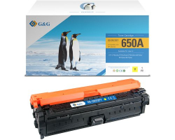 Тонер за лазерен принтер Тонер касета за HP LaserJet CP5520, 5525. 650A/ CE272A - Yellow - G&G
