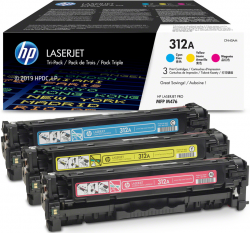 Тонер за лазерен принтер Комплект касети за HP Color LaserJet Pro MFP M476(dn)(nw)(dw) /312A/ 3-color pack