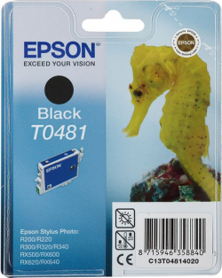 Касета с мастило EPSON STYLUS PHOTO R 300 M /R300/ RX 500 - Black - C13T048140 - T0481