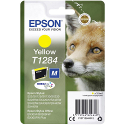 Касета с мастило за Epson Stylus S22, Epson BX305F, SX series, Жълт C13T12844010