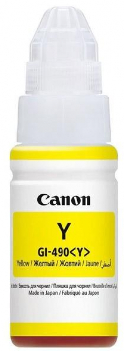 Касета с мастило CANON PIXMA G1400 / G2400 / G3400 - GI-490Y - Ink Bottle Yellow -P№BS0666C001AA