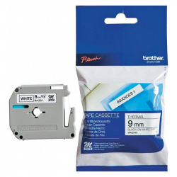 Касета за етикетен принтер BROTHER ТИП M - 9 mm BLACK ON WHITE TAPE
