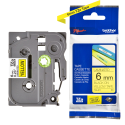 Касета за етикетен принтер BROTHER ТИП TZ - 6 mm BLACK ON YELLOW TAPE P№TZE611