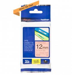 Касета за етикетен принтер BROTHER ТИП TZ - 12 mm BLACK ON FLUO. ORANGE - P№TZEB31