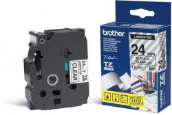 Касета за етикетен принтер Brother Black on Clear 24 mm, TZE151