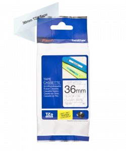 Касета за етикетен принтер BROTHER ТИП TZ - 36 mm BLACK ON CLEAR TAPE - P№TZE161