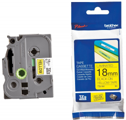 Касета за етикетен принтер BROTHER ТИП TZ - 18 mm BLACK ON WELLOW TAPE - P№TZE641