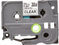 Касета за етикетен принтер BROTHER ТИП TZ - 24 mm BLACK ON CLEAR TAPE / TZE151