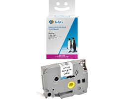 Касета за етикетен принтер BROTHER ТИП TZ - 18 mm BLACK ON WHITE TAPE P№RL-BR-TZ241-BK - G&G