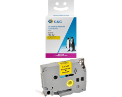 Касета за етикетен принтер BROTHER ТИП TZ - 9 mm BLACK ON YELLOW TAPE - TZE621 P№RL-BR-TZ621-BK - G&G