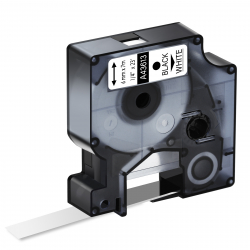 Касета за етикетен принтер RM-GG-810 / DYMO LM 160 / RHINO 6000 - BLACK ON CLEAR - 6mm x 7m