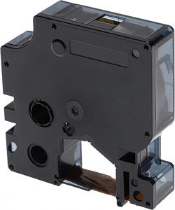 Касета за етикетен принтер RM-GG-810 / DYMO LM 160 / RHINO 6000 - BLACK ON CLEAR - 12mm x 7m