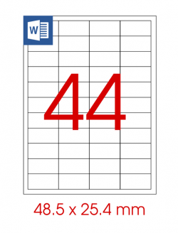 Продукт УНИВЕРСАЛНИ ЕТИКЕТИ - 48.5 mm x 25.4 mm - 44 бр. на лист P№BR1895 - GENTLE