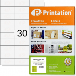 Продукт УНИВЕРСАЛНИ ЕТИКЕТИ - 70 mm x 29.7 mm - 30 бр. на лист P№BR3489 - GENTLE