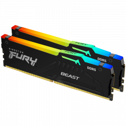 Памет KINGSTON DRAM 32GB 5600MT-s DDR5 CL36 DIMM (Kit of 2) FURY Beast RGB