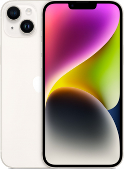 Смартфон Apple iPhone 14 Plus, 6.7", 6GB RAM, 128GB, бял цвят