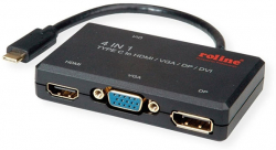Други USB3.1 C to HDMI-DVI-DP-VGA Adapter, M-F, 12.03.3138