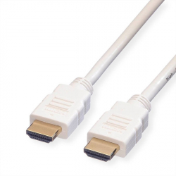 Кабел/адаптер Cable HDMI M-M, v1.4, 1.5m, White, Roline 11.04.5704