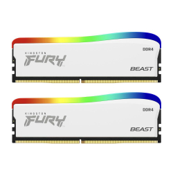 Памет Kingston FURY Beast White RGB 32GB(2x16GB) DDR4 PC4-25600 3200MHz CL16