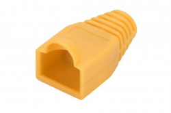 Конектор / букса Kink protection защита за RJ-45 накрайници, жълт цвят, 1 бр.