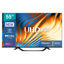 Телевизор Hisense 55" A63H, 4K Ultra HD 3840x2160, DLED, HDR 10+, HLG, Dolby Vision, Smart TV