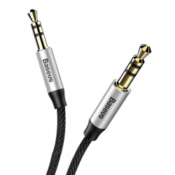 Кабел/адаптер Аудио кабел Baseus Yiven M30 stereo AUX 3.5мм CAM30-CS1 150см сребристо-черен