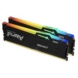Памет Kingston FURY Beast Black RGB 32GB(2x16GB) DDR5 PC5-48000 6000MHz CL36