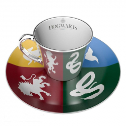  BYSTYLE HARRY POTTER Mirror mug & plate set Sorted, Чаша, Подложка с емблеми