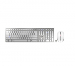 Клавиатура Безжична клавиатура с мишка CHERRY DW 9100 SLIM Bluetooth, Wireless, Бял