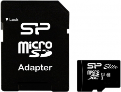 Silicon Power Elite, 256GB, Micro SDHC-SDXC, UHS-I, SD Adapter