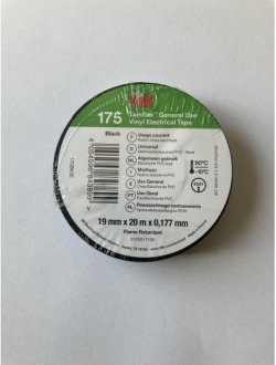 Изолационна лента 3M - 175, 20м/19мм ЧЕРНА