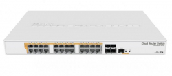 Комутатор/Суич Switch MikroTik CRS328-24P-4S+RM, 24xGE PoE+, 4xSFP+, 800MHz, 512MB, L5