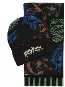 Продукт Комплект шал и шапка DIFUZED Harry Potter, Черен