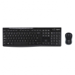 Клавиатура Kомплект безжични клавиатура с мишка Logitech MK270, 2.4 GHZ, Черен