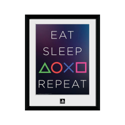 GBEYE PLAYSTATION - Framed print Eat Sleep Repeat (30x40)