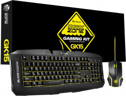 Клавиатура Sharkoon SharkZone Desktop GK15, Гейминг, Подсветка, 3200dpi, Черен
