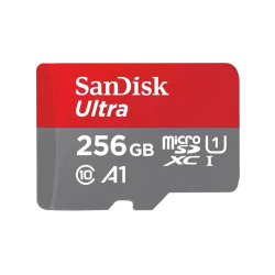 SD/флаш карта SANDISK Ultra microSDXC, 256GB, A1, UHS-I, U1, Class 10, 150MB-s, Адаптер