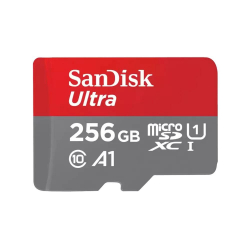 SANDISK Ultra microSDXC, 256GB, A1, UHS-I, U1, Class 10, 150MB-s, Адаптер